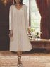 Crew Neck Regular Fit Elegant Plain Two-Piece Set